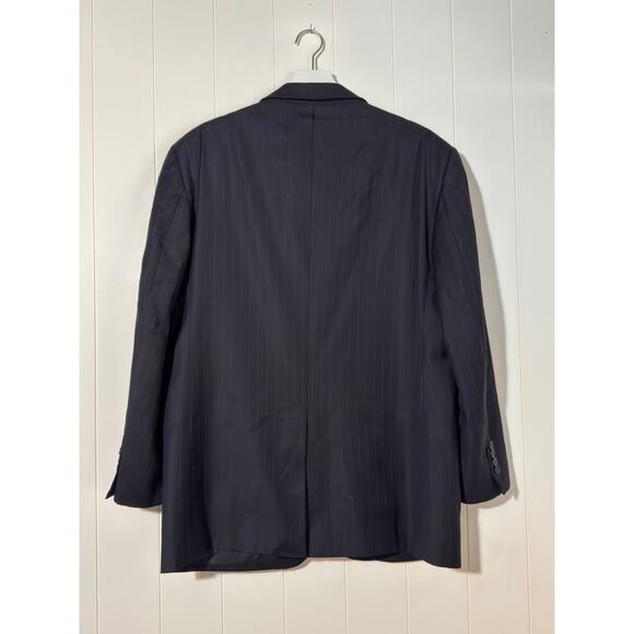 Jos. A. Bank · 43R · Pinstripe Wool Blazer · Two-Button · Blue/Black - Picture 4 of 9
